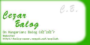 cezar balog business card